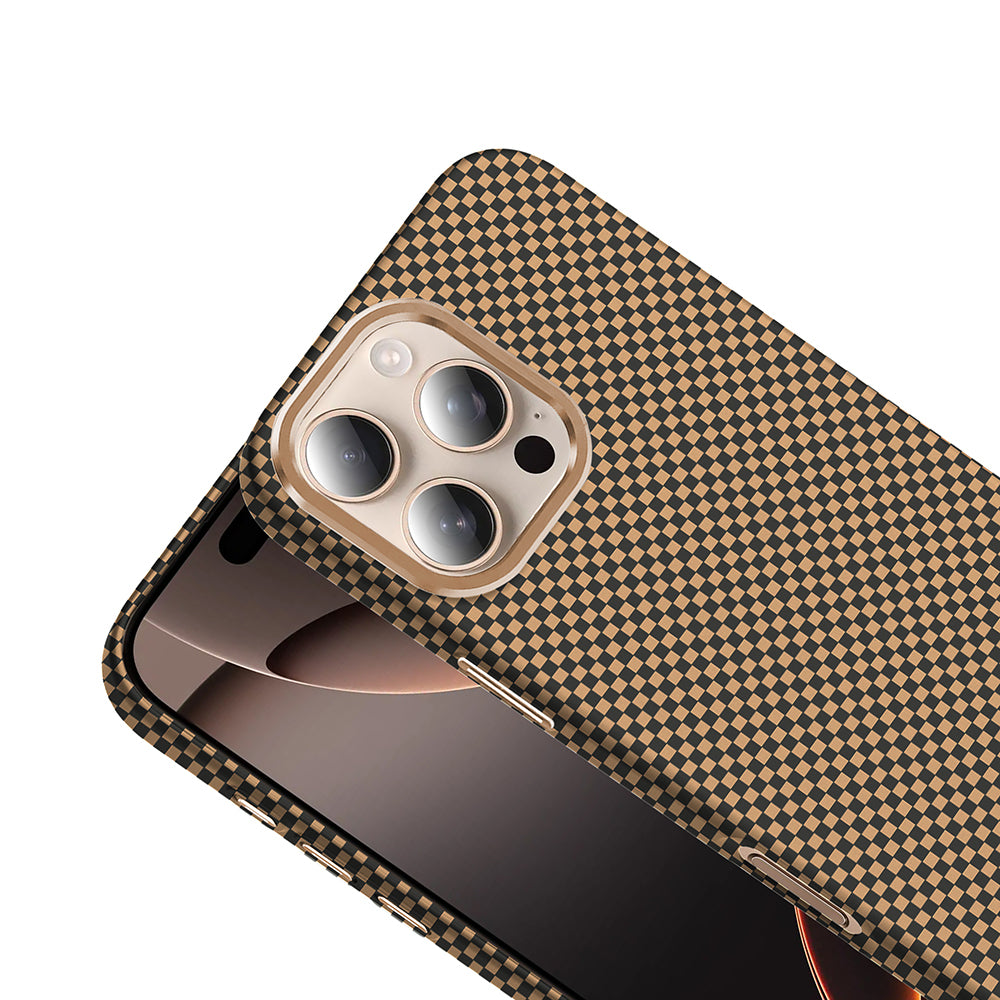 iPhone 16 Pro Kılıf M-safe Şarj Özellikli Karbon Fiber Görünümlü Zore Gros Kılıf