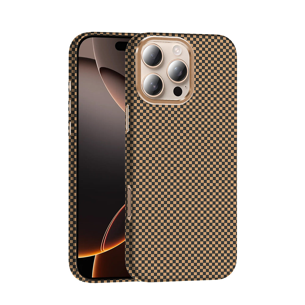 iPhone 16 Pro Kılıf M-safe Şarj Özellikli Karbon Fiber Görünümlü Zore Gros Kılıf