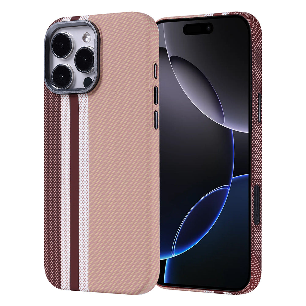 iPhone 16 Pro Kılıf M-safe Şarj Özellikli Karbon Fiber Görünümlü Zore Nekst Kılıf