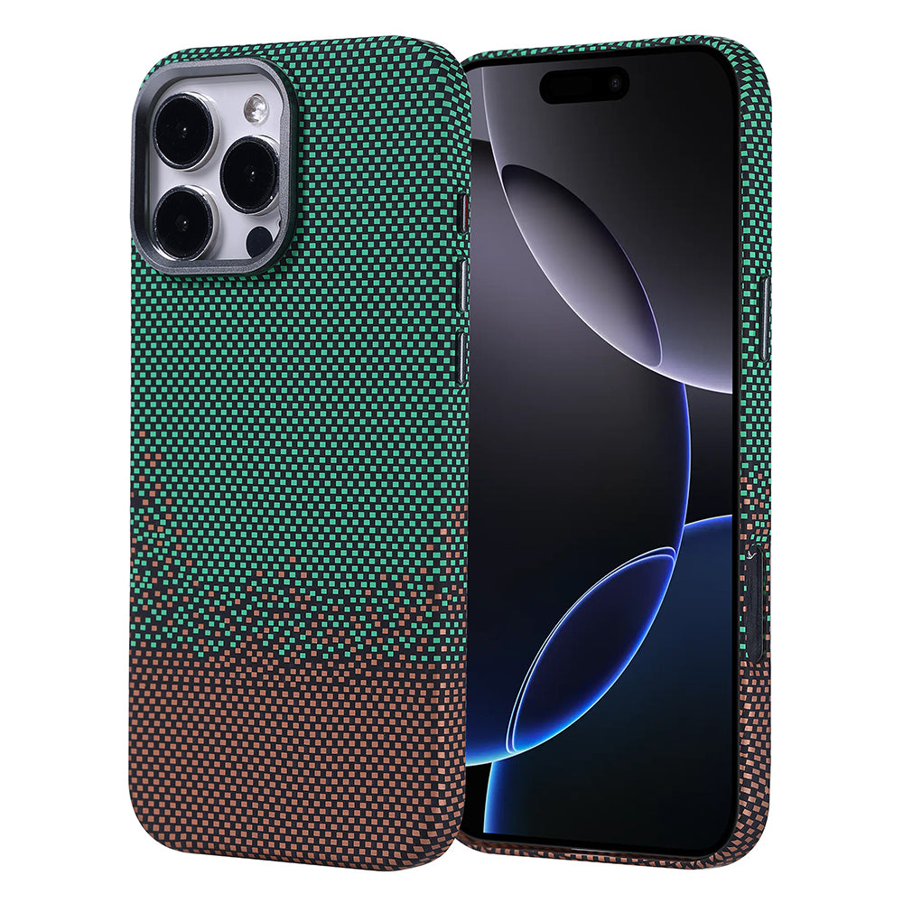 iPhone 16 Pro Kılıf M-safe Şarj Özellikli Karbon Fiber Görünümlü Zore Nekst Kılıf