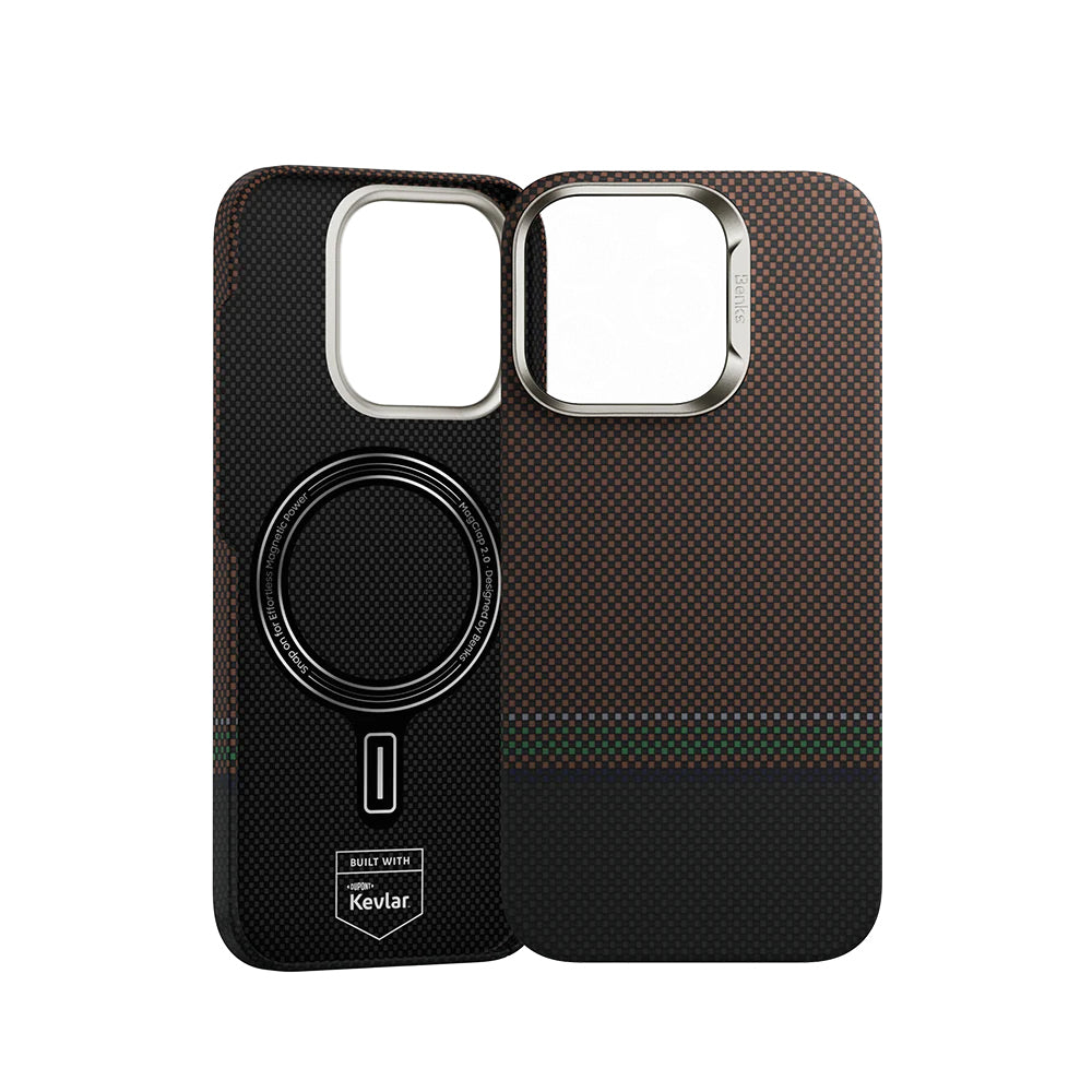 iPhone 16 Pro Kılıf M-safe Şarj Özellikli Karbon Fiber Tasarımlı Benks Prestige ArmorAir Kevlar Kılıf