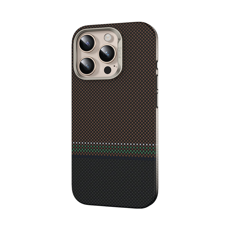 iPhone 16 Pro Kılıf M-safe Şarj Özellikli Karbon Fiber Tasarımlı Benks Prestige ArmorPro Kevlar Kılıf