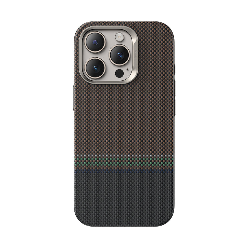 iPhone 16 Pro Kılıf M-safe Şarj Özellikli Karbon Fiber Tasarımlı Benks Prestige ArmorPro Kevlar Kılıf