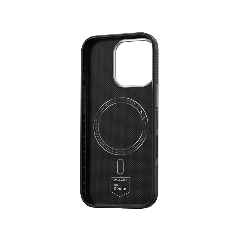 iPhone 16 Pro Kılıf M-safe Şarj Özellikli Karbon Fiber Tasarımlı Benks Prestige ArmorPro Kevlar Kılıf