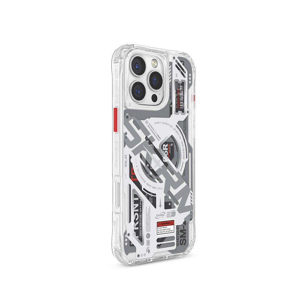 iPhone 16 Pro Kılıf M-safe Şarj Özellikli Katmanlı Makine Temalı SkinArma Ekho Kılıf