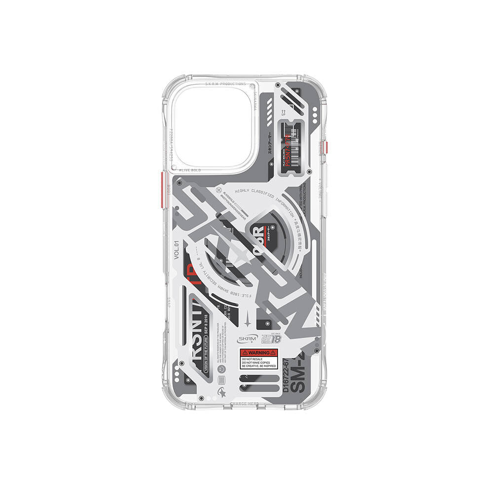 iPhone 16 Pro Kılıf M-safe Şarj Özellikli Katmanlı Makine Temalı SkinArma Ekho Kılıf