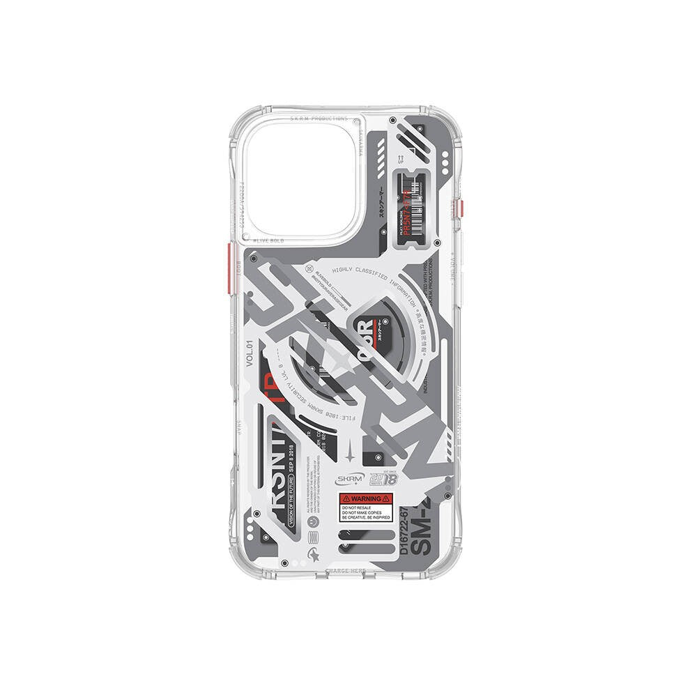 iPhone 16 Pro Kılıf M-safe Şarj Özellikli Katmanlı Makine Temalı SkinArma Ekho Kılıf