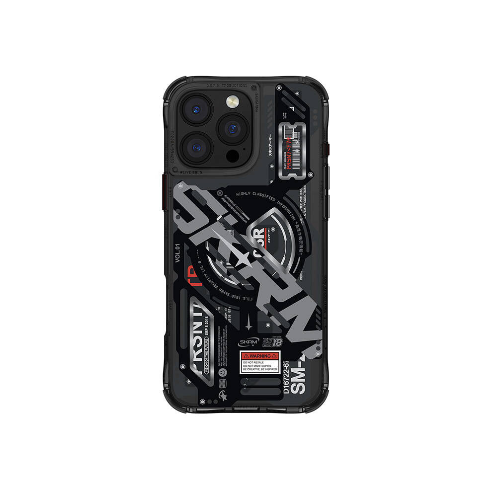 iPhone 16 Pro Kılıf M-safe Şarj Özellikli Katmanlı Makine Temalı SkinArma Ekho Kılıf