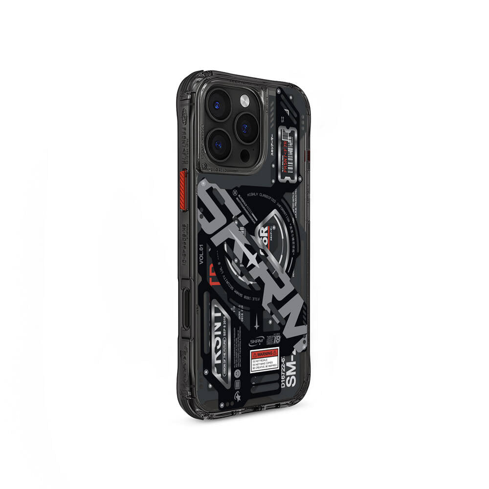 iPhone 16 Pro Kılıf M-safe Şarj Özellikli Katmanlı Makine Temalı SkinArma Ekho Kılıf