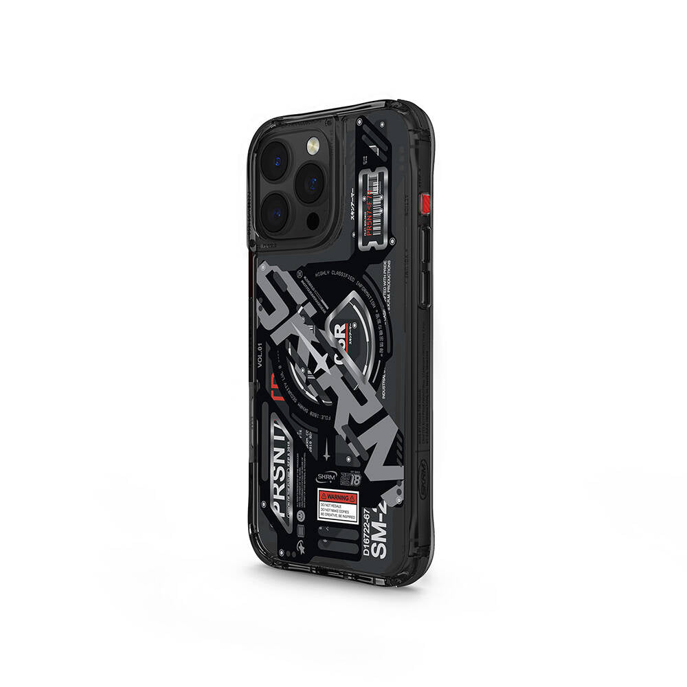 iPhone 16 Pro Kılıf M-safe Şarj Özellikli Katmanlı Makine Temalı SkinArma Ekho Kılıf