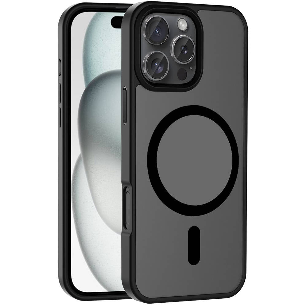 iPhone 16 Pro Kılıf M-safe Şarj Özellikli Mat Arka Yüzey Zore Sio Kılıf