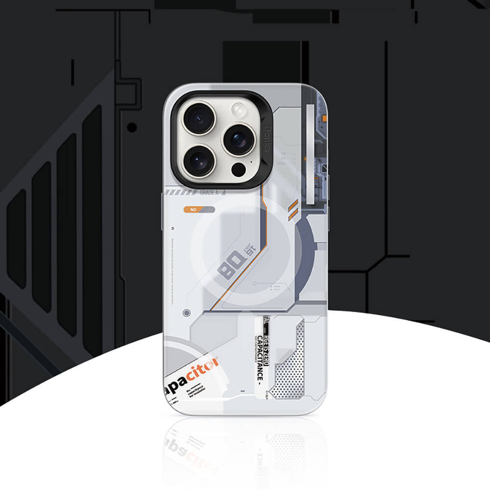 iPhone 16 Pro Kılıf M-safe Şarj Özellikli Mekanik Tasarımlı Benks Perspective Serisi Kılıf