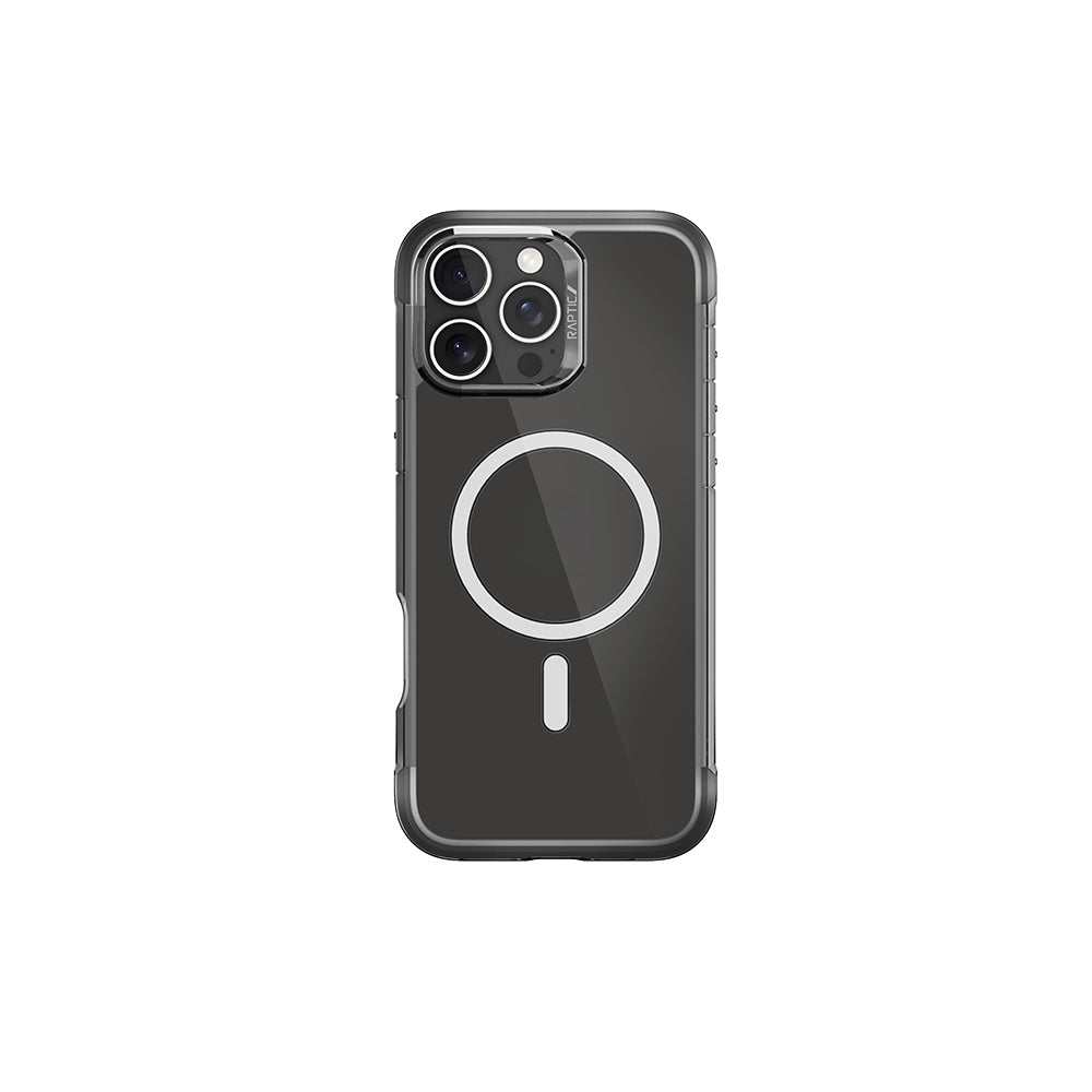 iPhone 16 Pro Kılıf M-safe Şarj Özellikli Raptic Air Serisi Airbag Tasarımlı Metal Köşelikli Şeffaf Kılıf