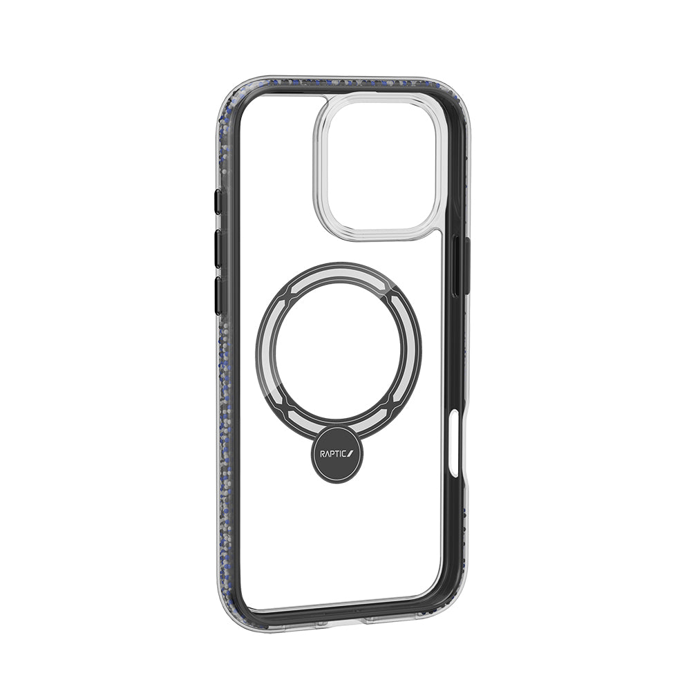 iPhone 16 Pro Kılıf M-safe Şarj Özellikli Raptic AirJoy Serisi Boncuk Tasarımlı 360 Derece Dönebilen Standlı Kılıf