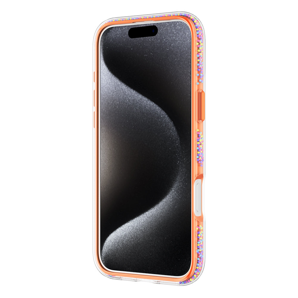 iPhone 16 Pro Kılıf M-safe Şarj Özellikli Raptic AirJoy Serisi Boncuk Tasarımlı Şeffaf Kılıf