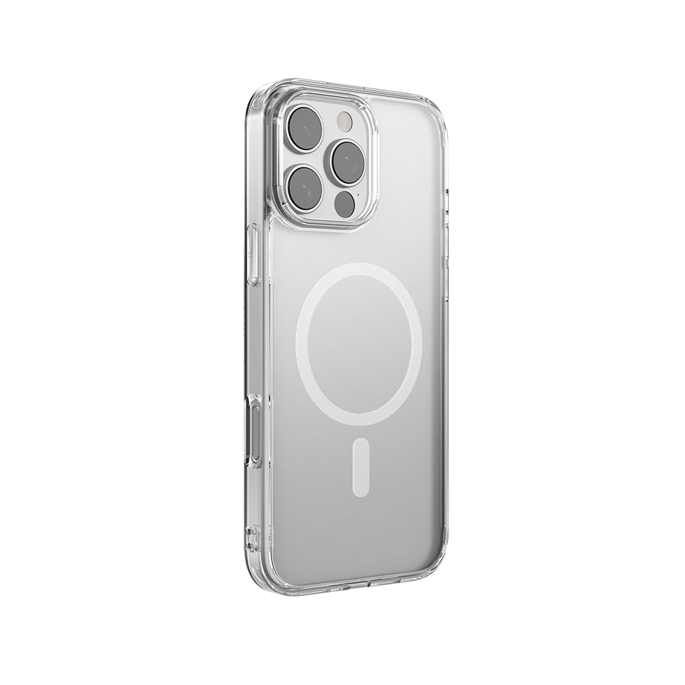 iPhone 16 Pro Kılıf M-safe Şarj Özellikli Raptic Crystal M-safe Serisi Şeffaf Kılıf