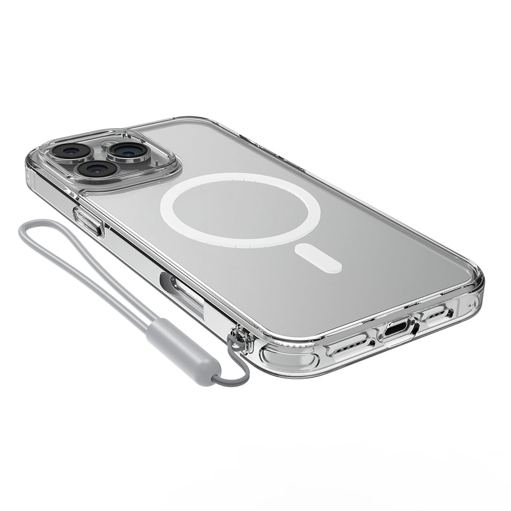 iPhone 16 Pro Kılıf M-safe Şarj Özellikli Raptic Crystal M-safe Serisi Şeffaf Kılıf