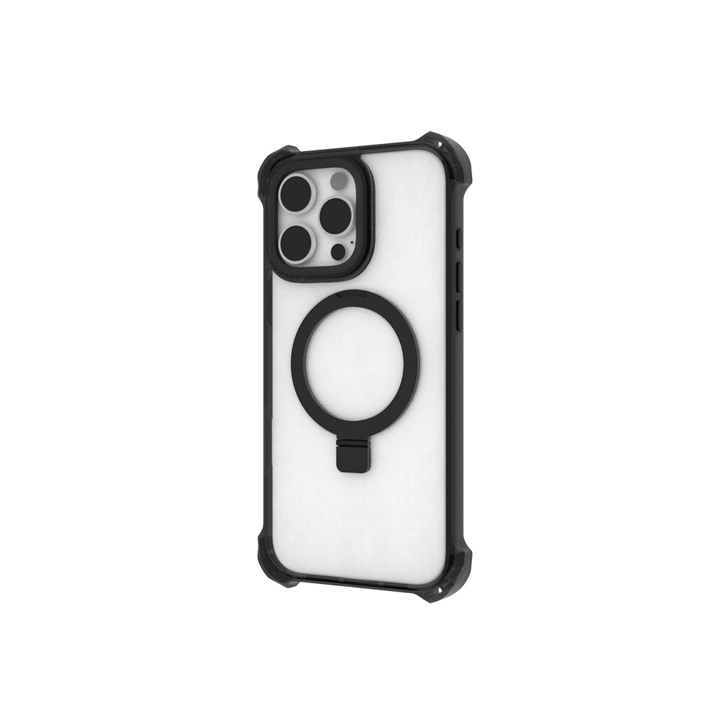 iPhone 16 Pro Kılıf M-safe Şarj Özellikli Raptic Dual Serisi Şeffaf Standlı Kılıf