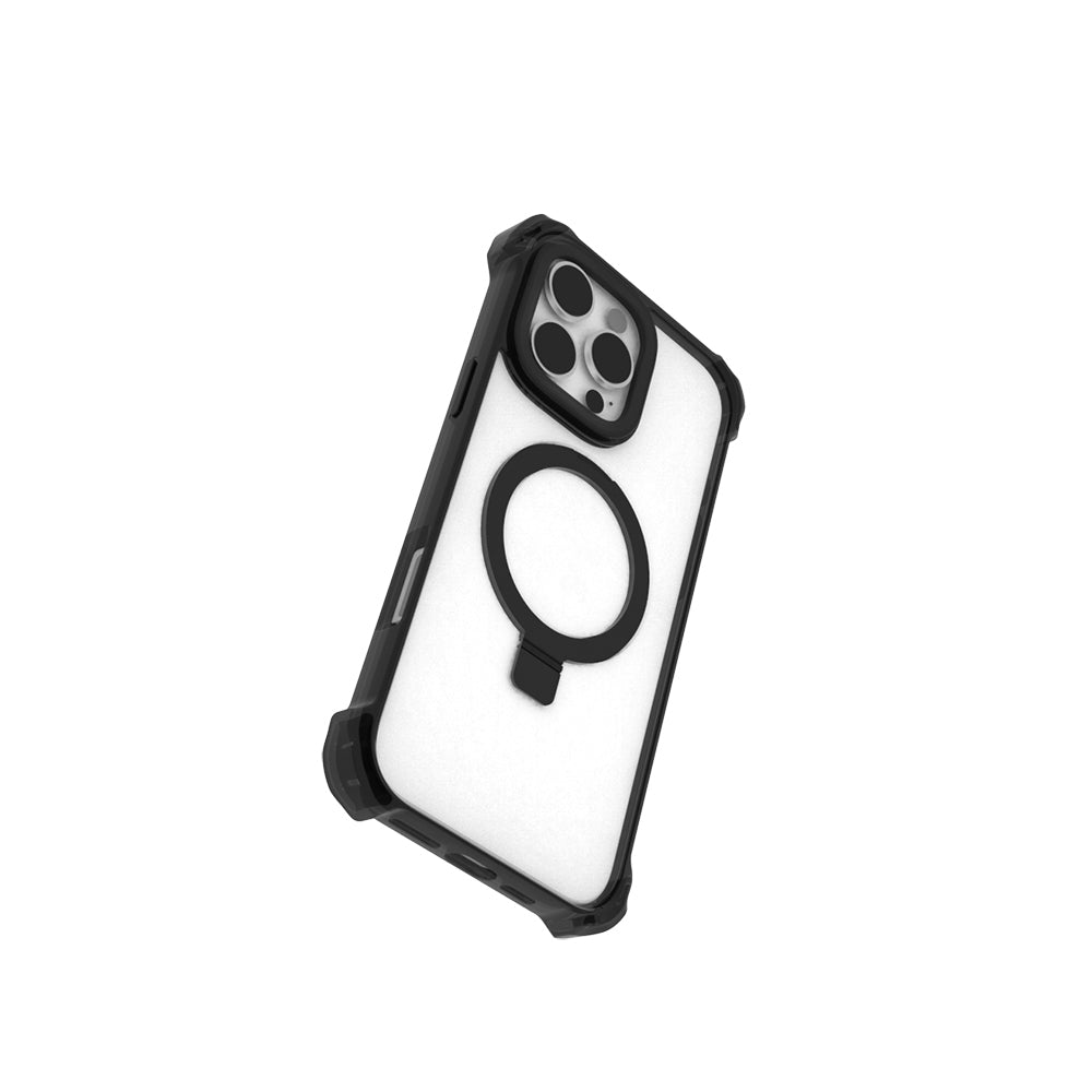 iPhone 16 Pro Kılıf M-safe Şarj Özellikli Raptic Dual Serisi Şeffaf Standlı Kılıf