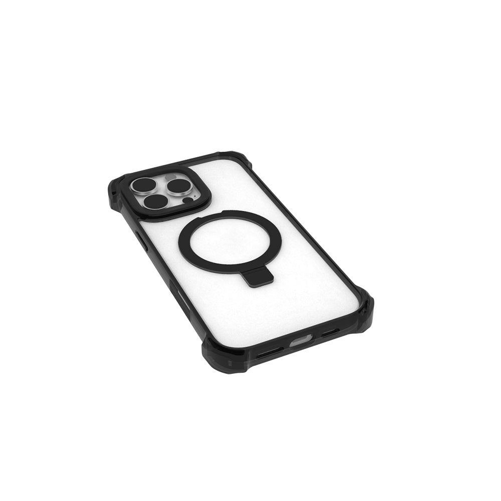 iPhone 16 Pro Kılıf M-safe Şarj Özellikli Raptic Dual Serisi Şeffaf Standlı Kılıf