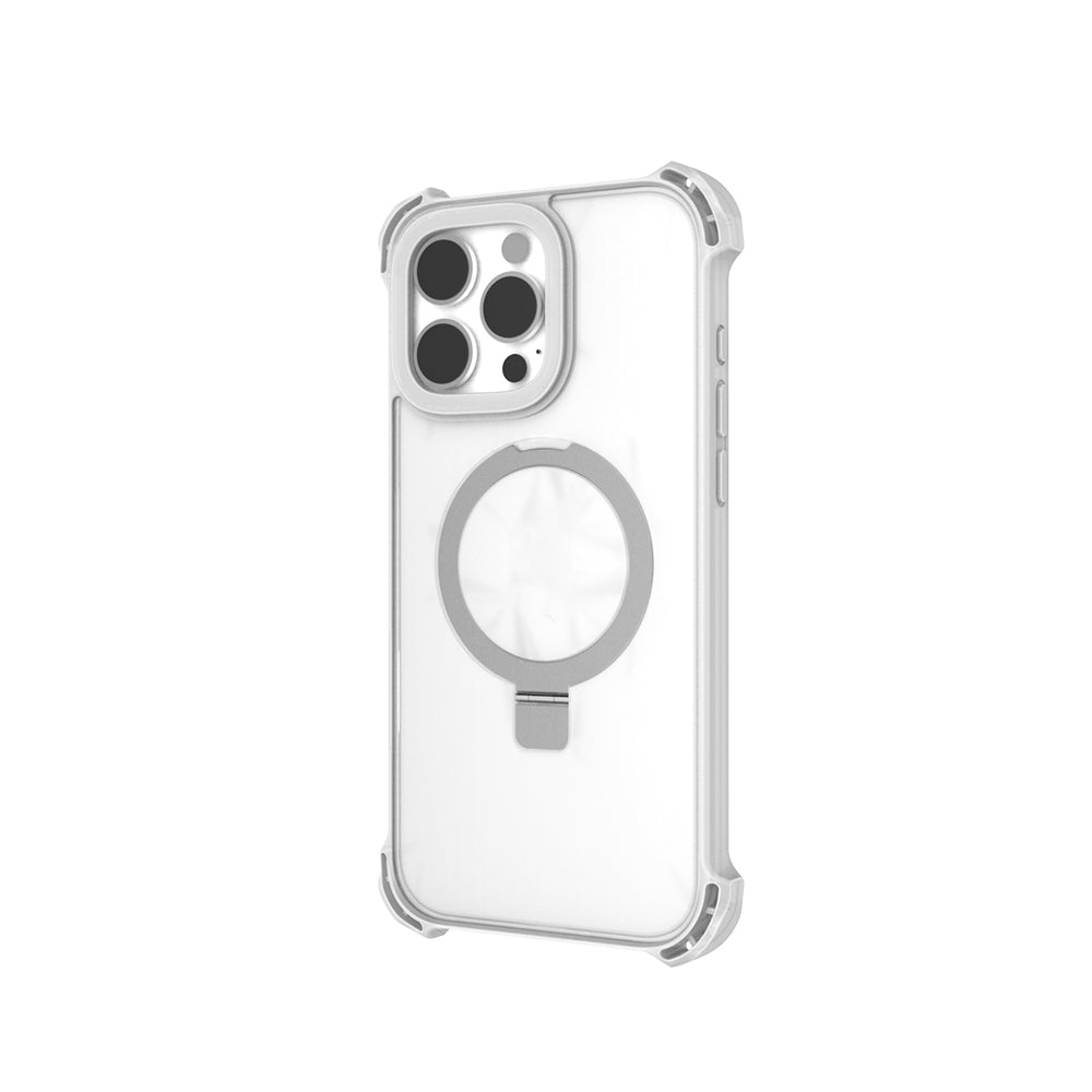 iPhone 16 Pro Kılıf M-safe Şarj Özellikli Raptic Dual Serisi Şeffaf Standlı Kılıf
