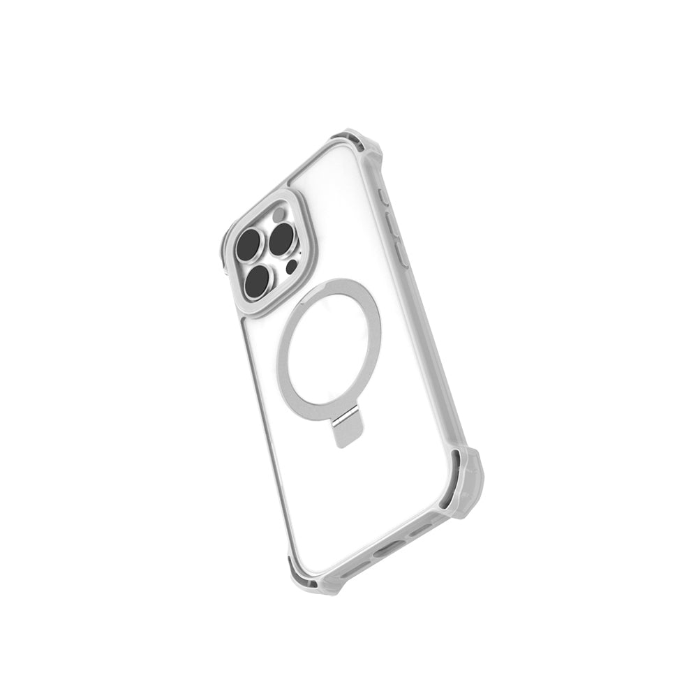 iPhone 16 Pro Kılıf M-safe Şarj Özellikli Raptic Dual Serisi Şeffaf Standlı Kılıf