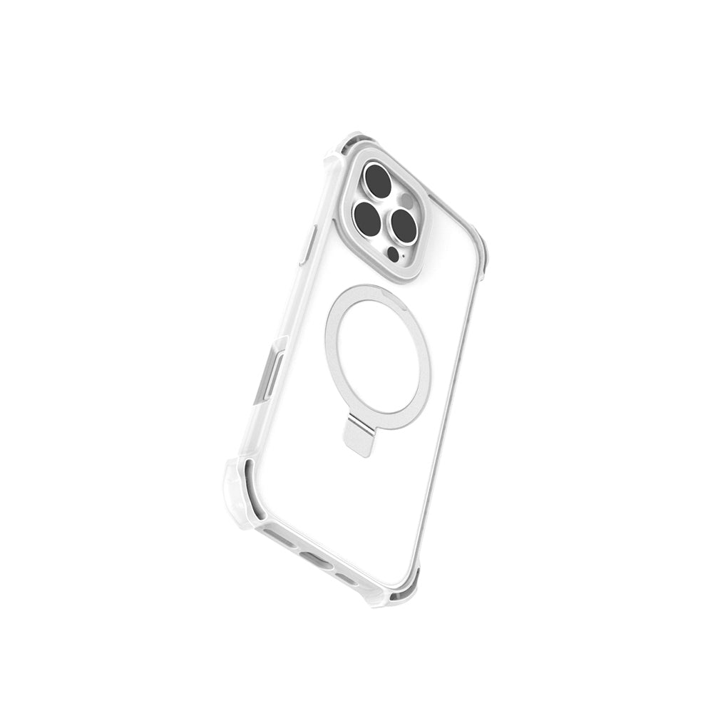 iPhone 16 Pro Kılıf M-safe Şarj Özellikli Raptic Dual Serisi Şeffaf Standlı Kılıf