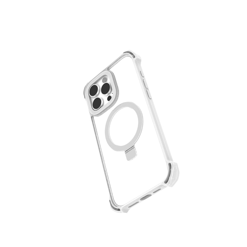 iPhone 16 Pro Kılıf M-safe Şarj Özellikli Raptic Dual Serisi Şeffaf Standlı Kılıf