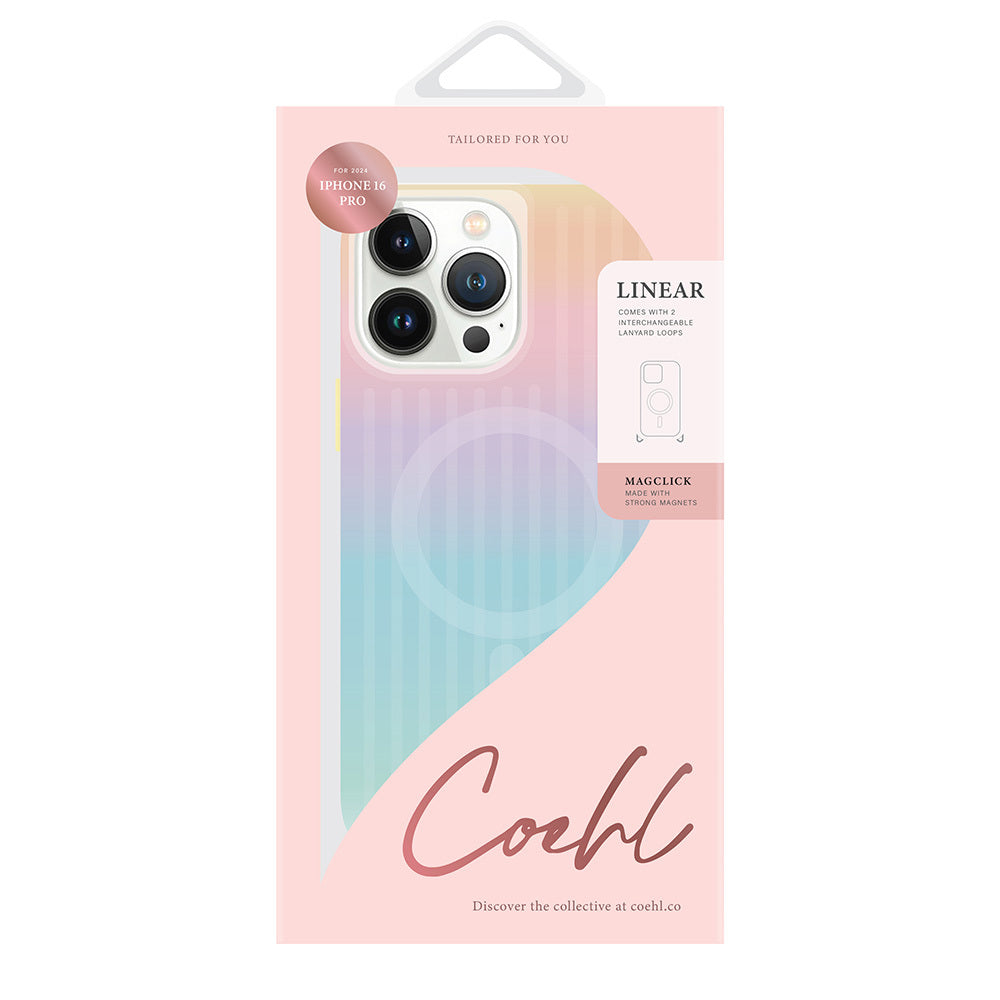iPhone 16 Pro Kılıf M-safe Şarj Özellikli Renk Geçişli Askı Aparatlı Coehl Linear Kılıf