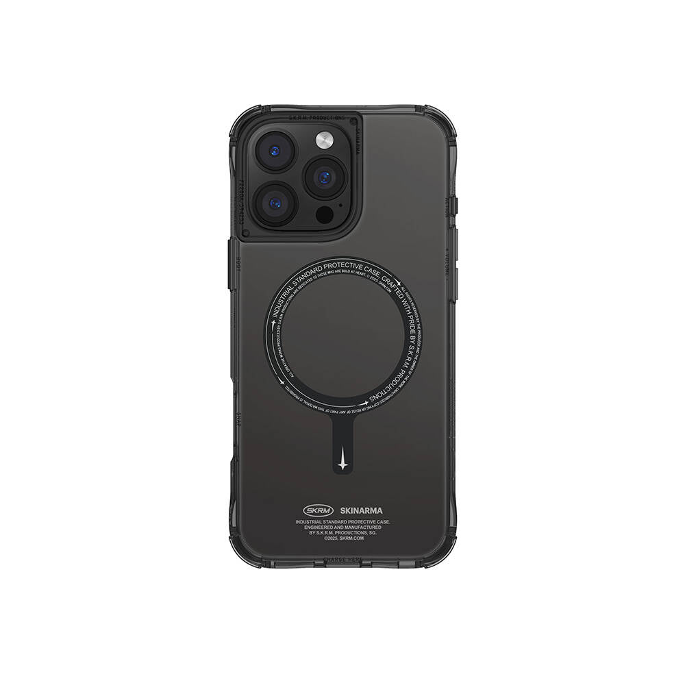iPhone 16 Pro Kılıf M-safe Şarj Özellikli Şeffaf Airbag Tasarımlı Skinarma Saido Kılıf