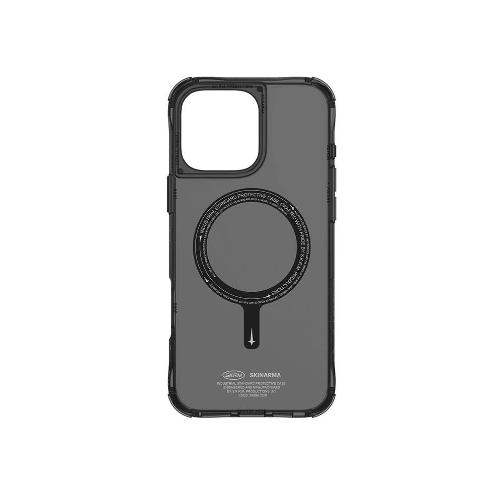 iPhone 16 Pro Kılıf M-safe Şarj Özellikli Şeffaf Airbag Tasarımlı Skinarma Saido Kılıf
