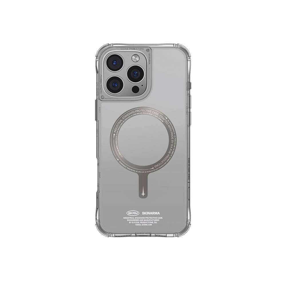 iPhone 16 Pro Kılıf M-safe Şarj Özellikli Şeffaf Airbag Tasarımlı Skinarma Saido Prime Kılıf
