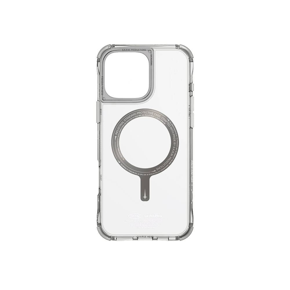 iPhone 16 Pro Kılıf M-safe Şarj Özellikli Şeffaf Airbag Tasarımlı Skinarma Saido Prime Kılıf