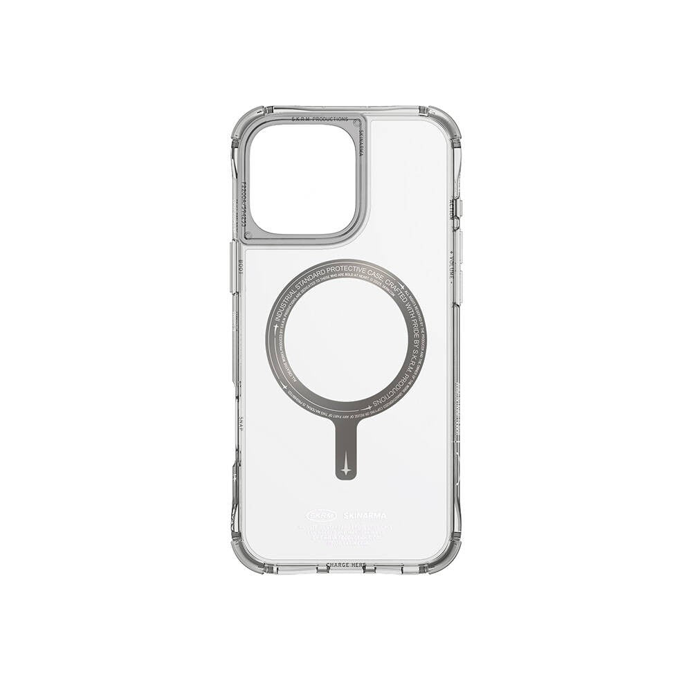 iPhone 16 Pro Kılıf M-safe Şarj Özellikli Şeffaf Airbag Tasarımlı Skinarma Saido Prime Kılıf