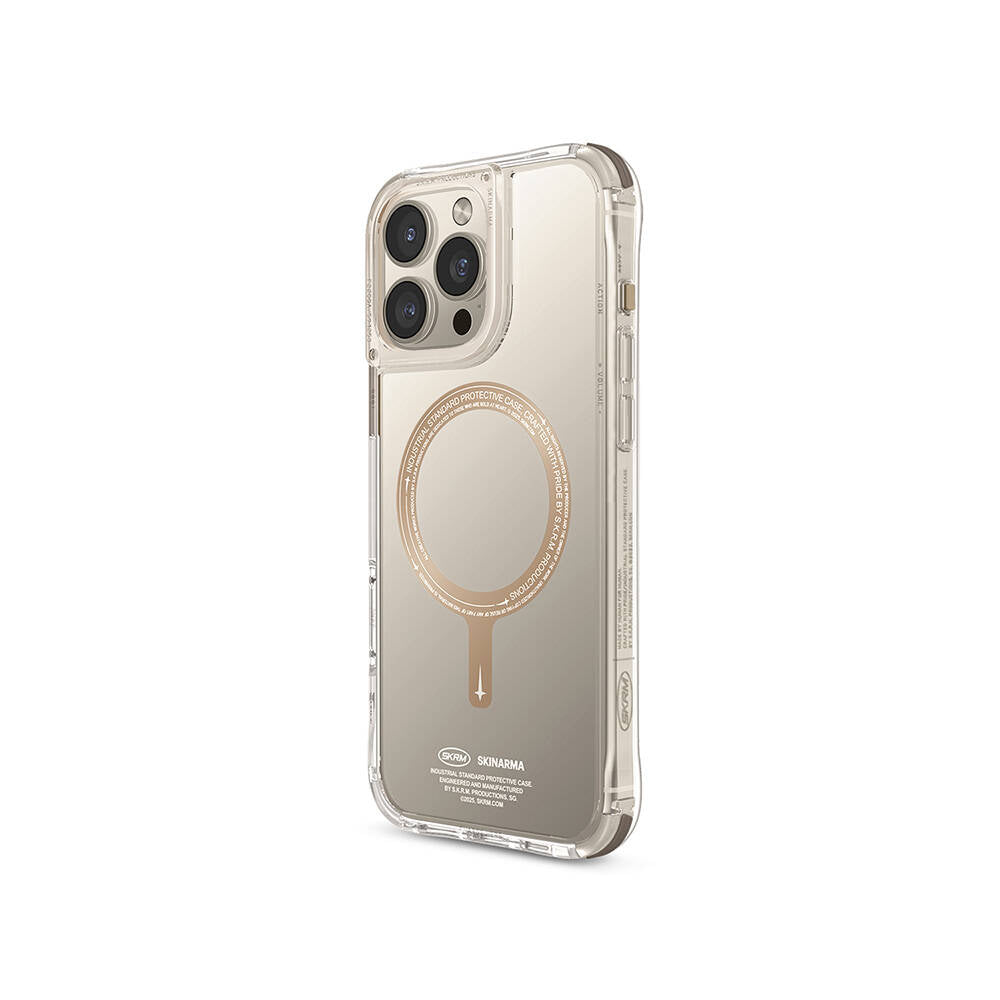 iPhone 16 Pro Kılıf M-safe Şarj Özellikli Şeffaf Airbag Tasarımlı Skinarma Saido Prime Kılıf