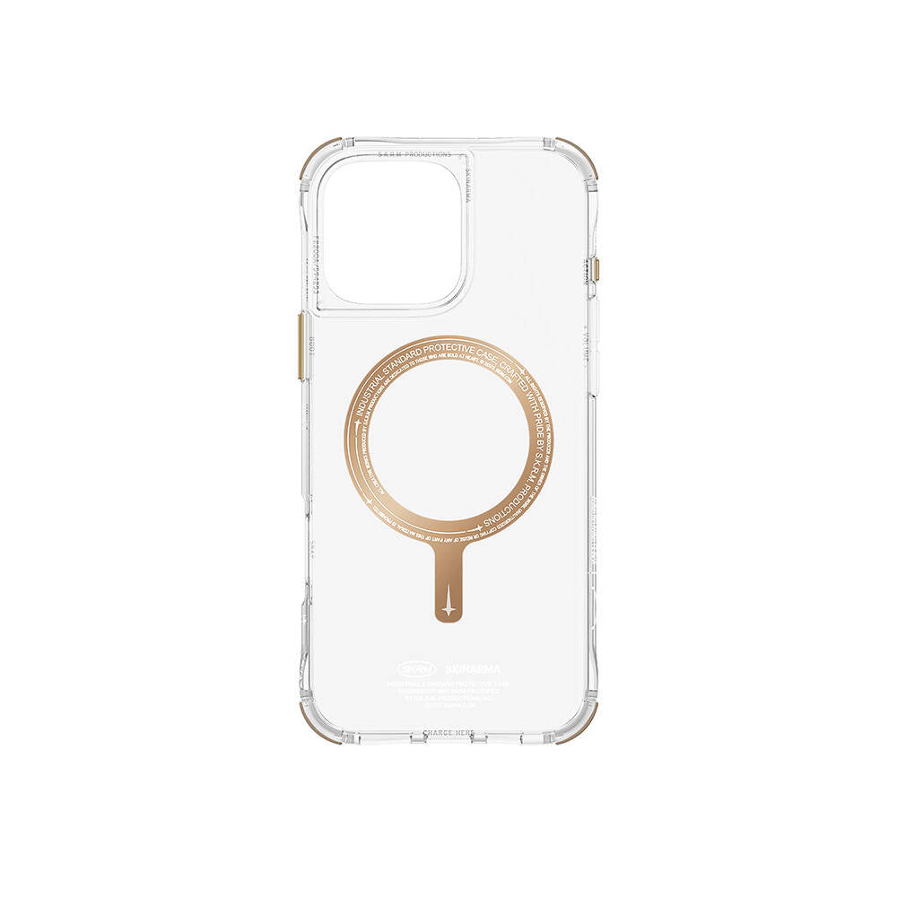 iPhone 16 Pro Kılıf M-safe Şarj Özellikli Şeffaf Airbag Tasarımlı Skinarma Saido Prime Kılıf