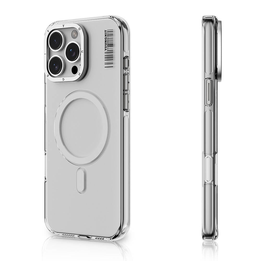 iPhone 16 Pro Kılıf M-safe Şarj Özellikli Şeffaf Youngkit Crystal Shield Serisi Kılıf