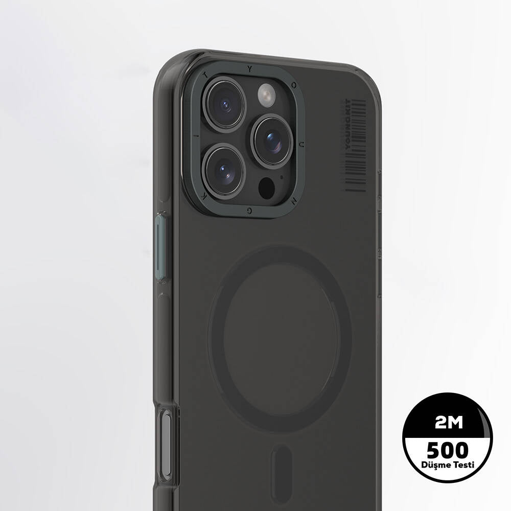 iPhone 16 Pro Kılıf M-safe Şarj Özellikli Şeffaf Youngkit Crystal Shield Serisi Kılıf
