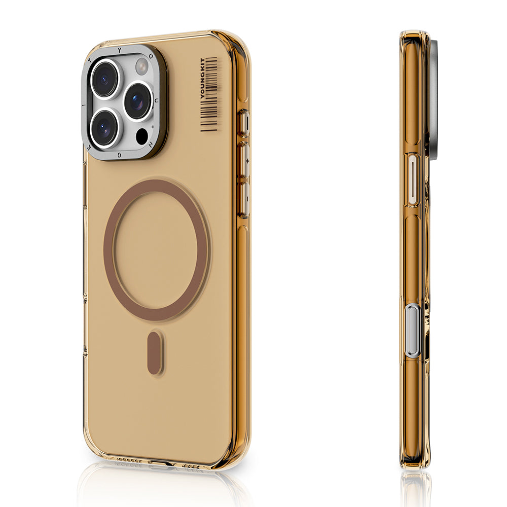 iPhone 16 Pro Kılıf M-safe Şarj Özellikli Şeffaf Youngkit Crystal Shield Serisi Kılıf