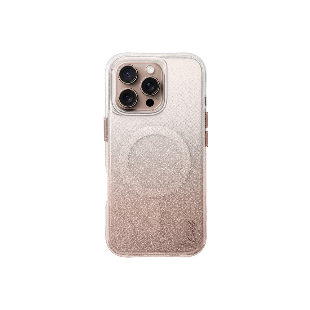 iPhone 16 Pro Kılıf M-safe Şarj Özellikli Simli Arka Yüzey Askı Aparatlı Coehl Lumino Kılıf