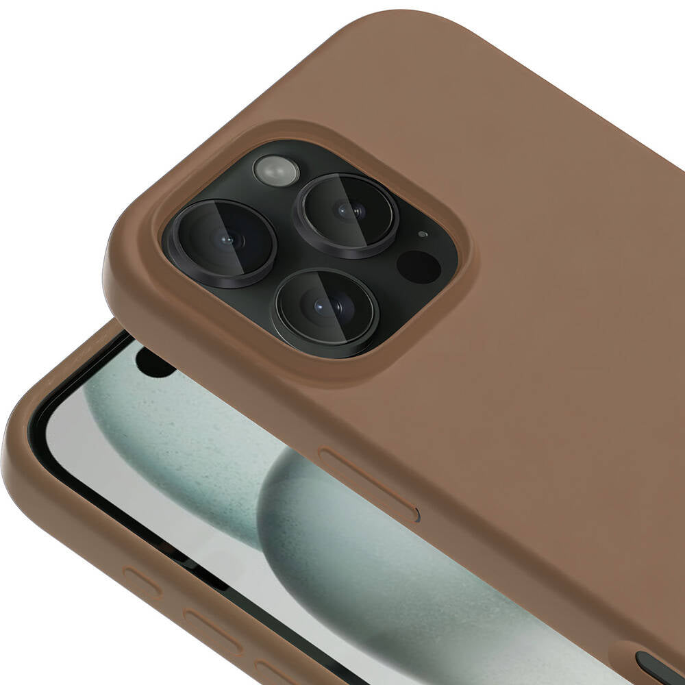 iPhone 16 Pro Kılıf M-safe Şarj Özellikli Sıvı Teknolojili Silinebilir Sert Zore Kivi Kılıf