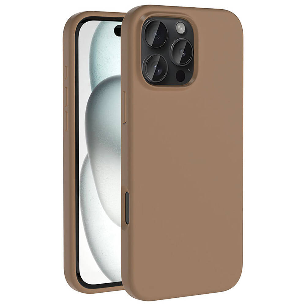 iPhone 16 Pro Kılıf M-safe Şarj Özellikli Sıvı Teknolojili Silinebilir Sert Zore Kivi Kılıf