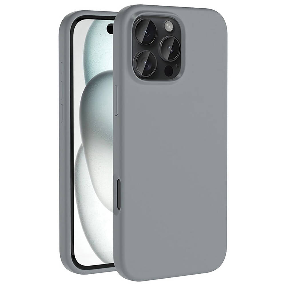 iPhone 16 Pro Kılıf M-safe Şarj Özellikli Sıvı Teknolojili Silinebilir Sert Zore Kivi Kılıf