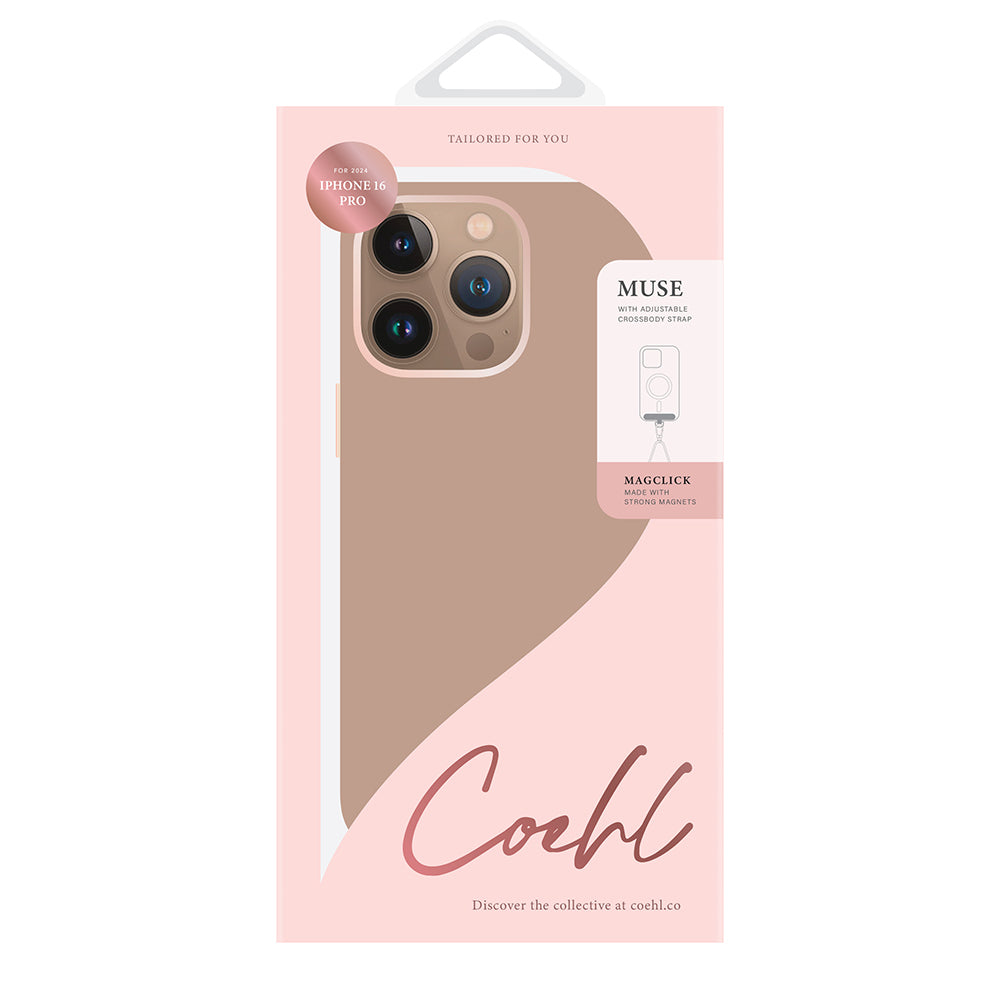 iPhone 16 Pro Kılıf M-safe Şarj Özellikli Soft Arka Yüzey Askı İpli Coehl Muse Kılıf