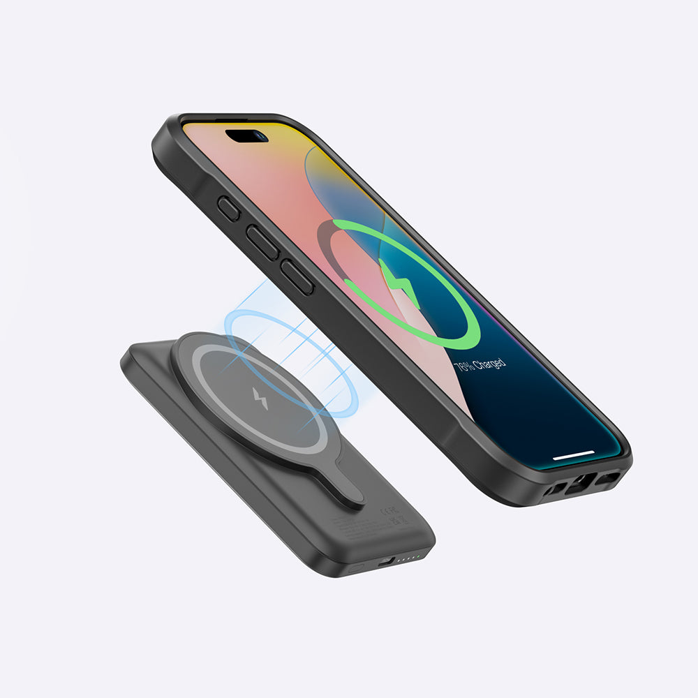 iPhone 16 Pro Kılıf M-safe Şarj Özellikli Standlı Kartlıklı Set Amazingthing Glamour Luxe Serisi Kılıf
