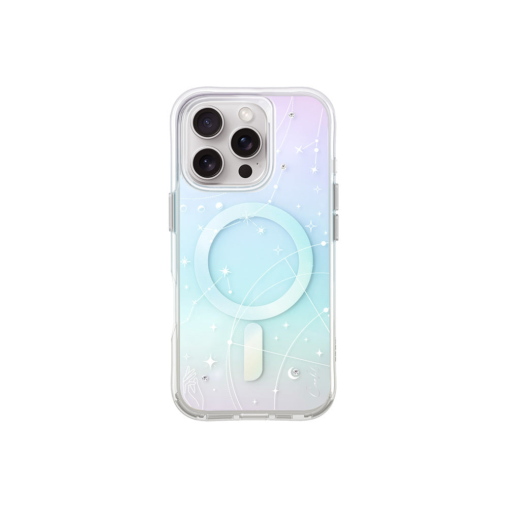 iPhone 16 Pro Kılıf M-safe Şarj Özellikli Takım Yıldızı Desenli Askı Aparatlı Coehl Celest Kılıf