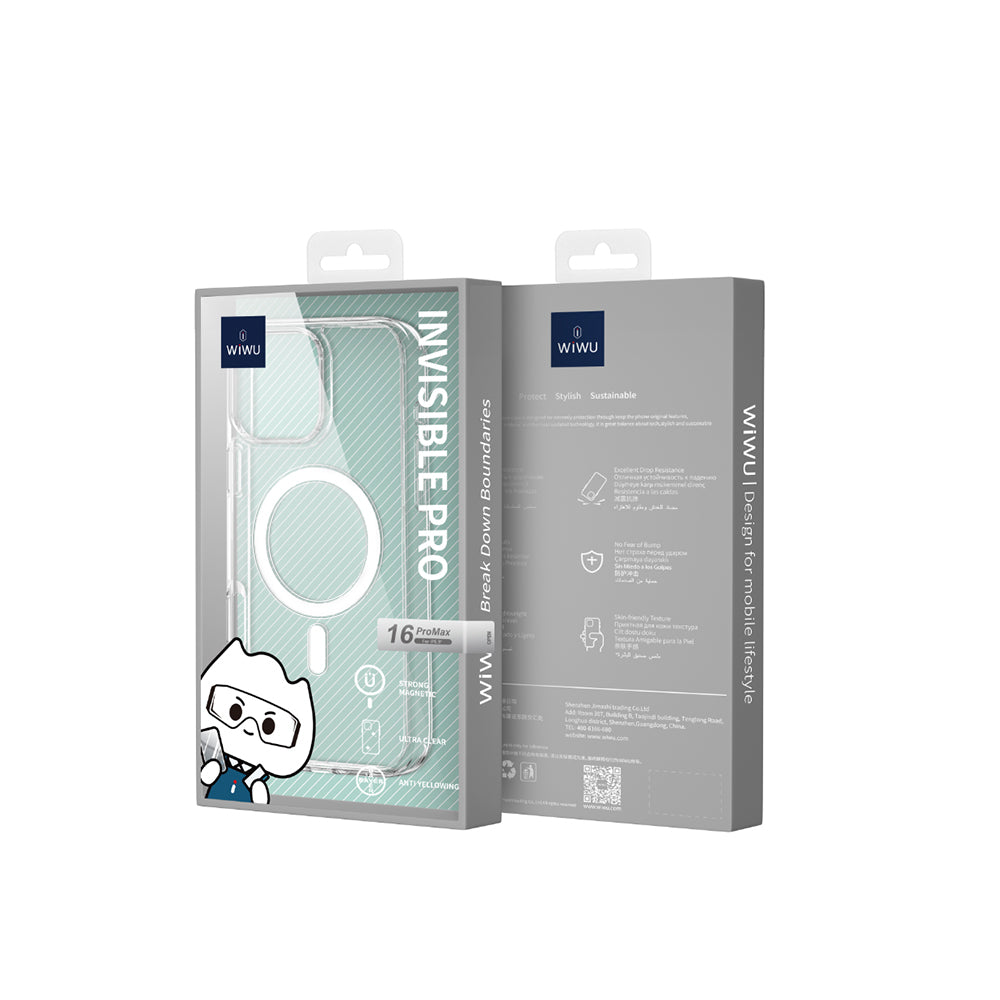 iPhone 16 Pro Kılıf M-safe Şarj Özellikli Wiwu YXK-207 Invisible Pro Sert PC Kılıf