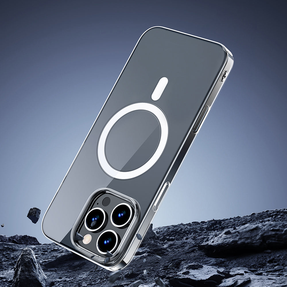 iPhone 16 Pro Kılıf M-safe Şarj Özellikli Wiwu YXK-207 Invisible Pro Sert PC Kılıf