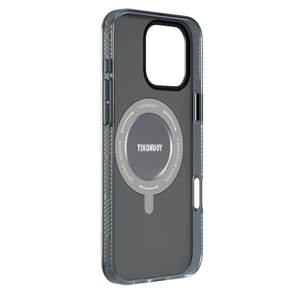 iPhone 16 Pro Kılıf M-safe Şarj Özellikli Youngkit 360° Standlı Technology Serisi Kılıf