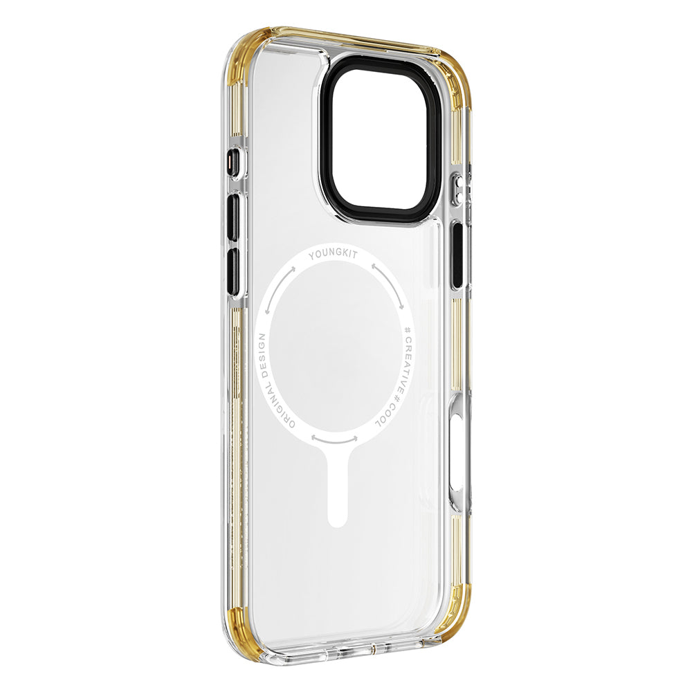 iPhone 16 Pro Kılıf M-safe Şarj Özellikli YoungKit Crystal Color Serisi Kılıf